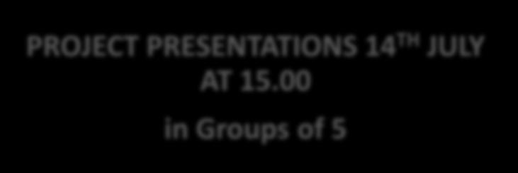 00 in Groups of 5 MOVIE PRESENTATION 14 th