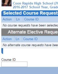 Enter the course number ONLY and click Search Courses