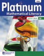 Grade 10 -approved Courses: Platinum Platinum Mathematical Literacy Chapters and units structure