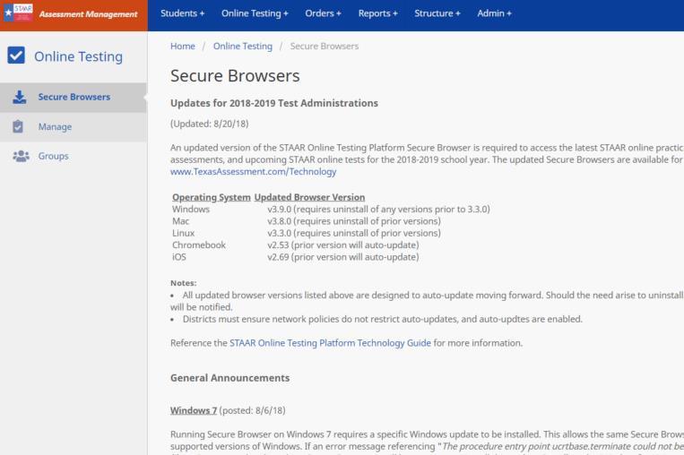 Secure Browsers Information & Technology Announcements Information