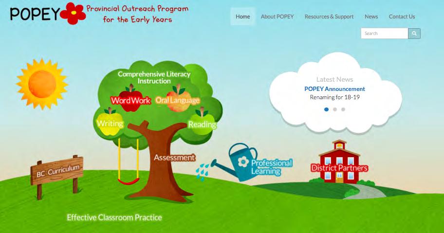 We are now the Provincial Outreach Program for the Early Years our new