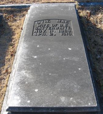 Otie Mae Pearson Satterwhite daughter-in law of James Madison died on April 2, 1919 Otie Mae Pearson Satterwhite was buried in Roanoke, Alabama in Randolph County at Cedarwood Cemetery shortly after