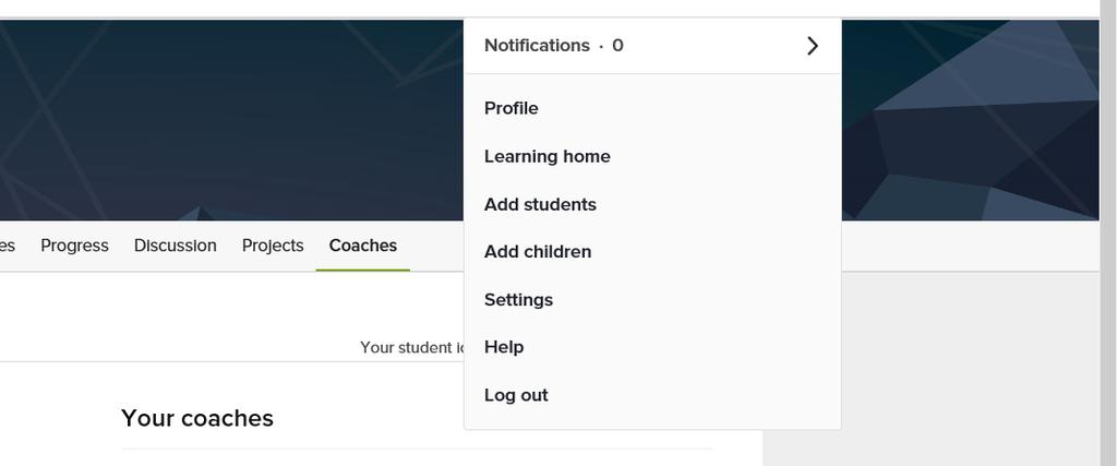 3. Click on Profile 4. Click on Coaches tab 5.