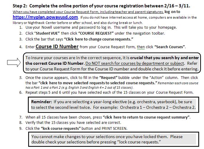 Course Request Instructions Please read them