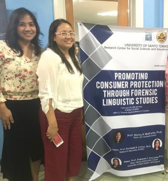 LECURES&CONFERENCES LECURES&CONFERENCES Language at Work: Forensic Linguistics research studies help protect consumers From left: Assoc. Prof.