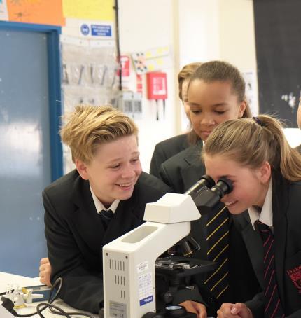 Science is popular at A-Level with a 100% pass rate and an average A-Level grade B. We are a secondary school with a fantastic student body and dedicated and talented staff.