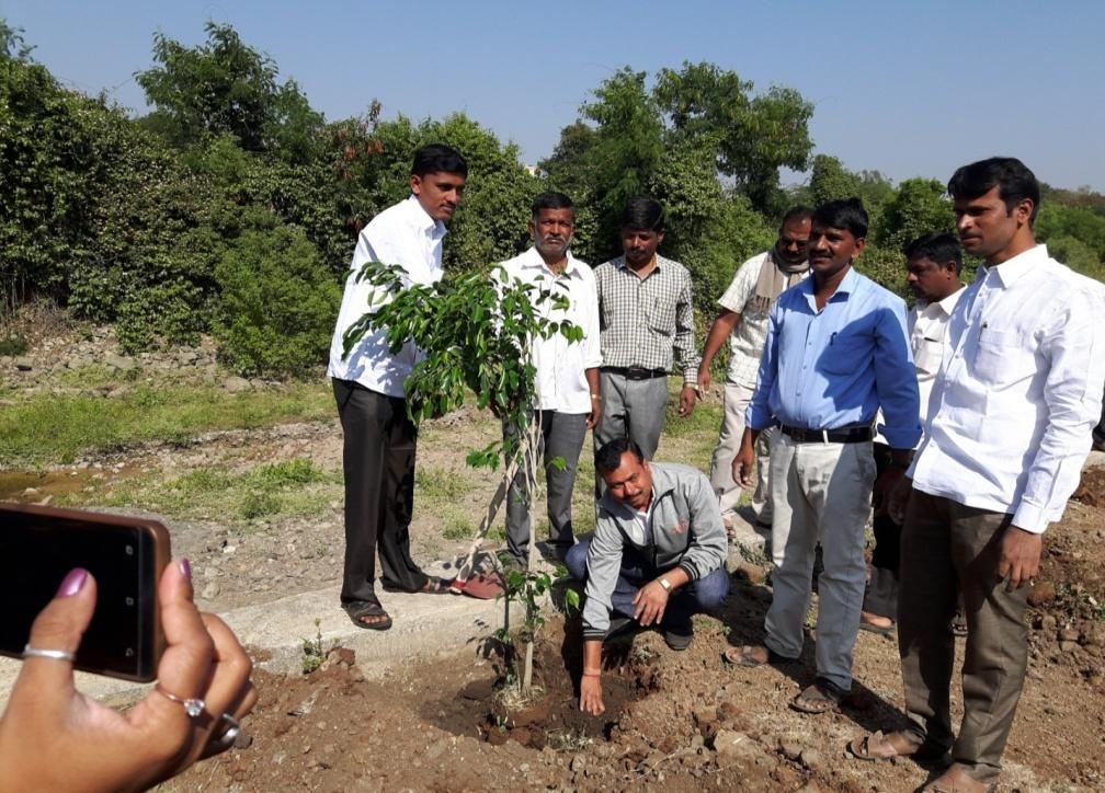 NATIONAL SERVICE SCHEME Tree Plantation at Chas National Service Scheme unit of Radhabai Kale Mahila Mahavidyalaya Ahmednagar, organized Tree Plantation at Chas, on25 th December, 2015.