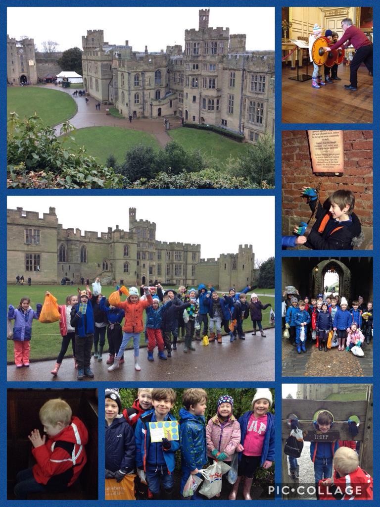Page 4 School news Warwick Castle On a wet and cold Tuesday pupils from years 2, 3 and 4 visited Warwick Castle.