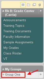 7. Click Submit when you ready. 8. Students can access group assignments by: a. Clicking their group name in My Groups under the course menus. b. Selecting Group Homepage and click the assignment name under Group Assignments.