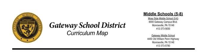 Curriculum Map: Moss Side Middle School Gr.