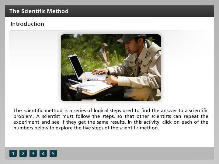 Introduction The scientific method is a series of logical steps used to find the answer to a scientific problem.