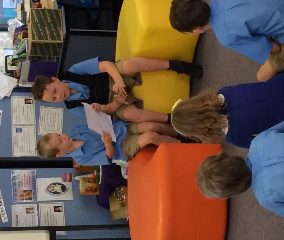 Teaching and Learning It was lovely watching Stage 1 students present an interview this week in English.