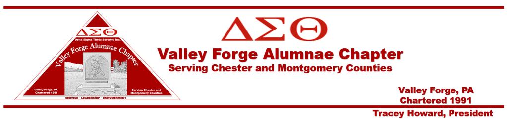 2019 SCHOLARSHIP APPLICATION The Valley Forge Alumnae Chapter of Delta Sigma Theta Sorority, Inc. provides funds for student scholarships through donations and fundraising events.