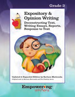 Grade 2 Expository and Opinion Writing Deconstructing Text, Writing Essays, Reports, Response