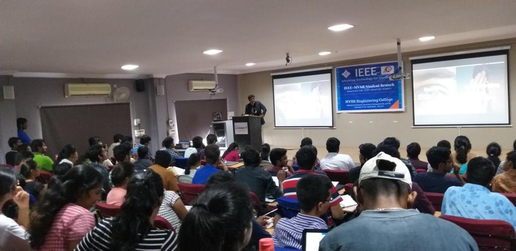 The key note speech was delivered by A. Sai Teja. He gave an introduction on Artificial Intelligence and stated the misconception that people have towards it.