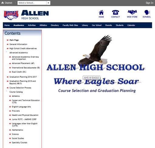 Course Selection Guide Available on LFC & AHS website Points of Interest: Advanced