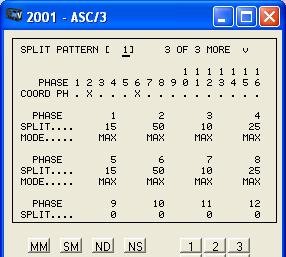 Under Coordinator, select NP for next page which is the coordinator pattern. This screen displays the cycle length and Offset Value.