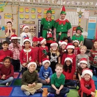 Christmas spirit was in the air as the students dressed in red, green, and sparkles to commemorate this