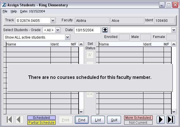 Changing a Student s Schedule These directions describe how to change a student s schedule from one class to another.
