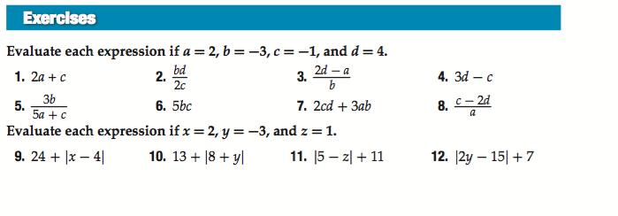 Geometry Honors Summer Work Problems 1. Algebraic Expressions (Only HAVE to do the ODD problems can do evens for extra practice) 2.