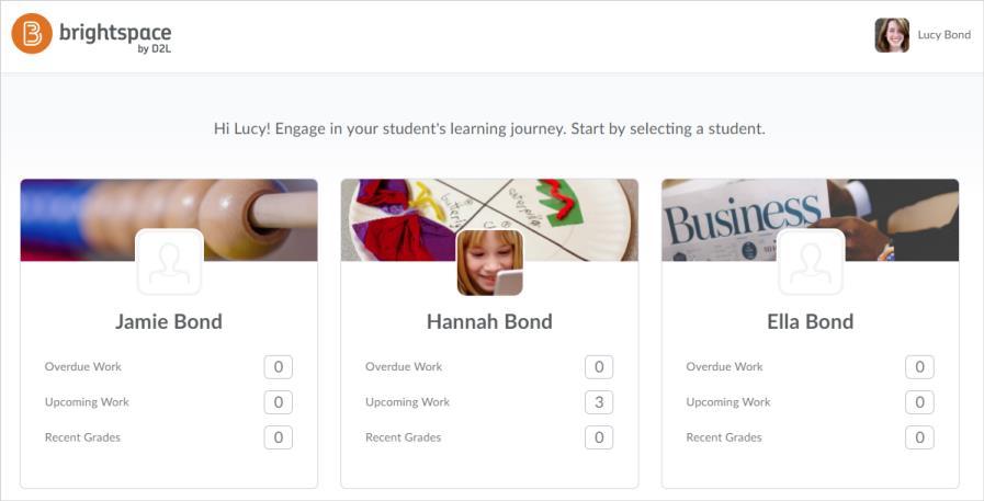 Brightspace for Parents About Brightspace for Parents Brightspace for Parents allows authorized parents and guardians to log in to Brightspace Learning Environment to see their child's course grade