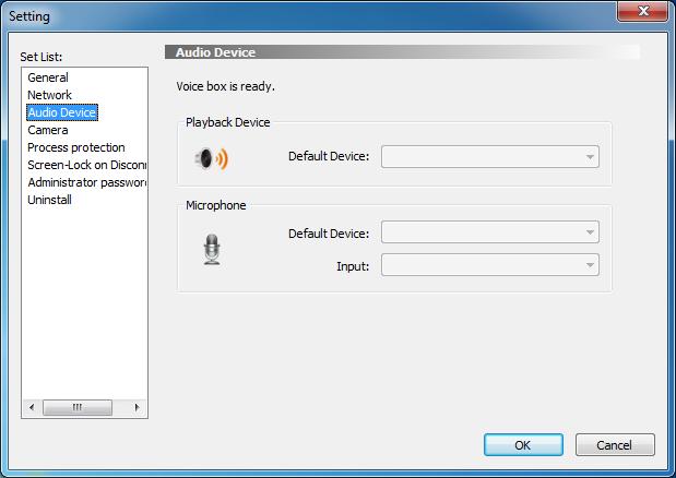 8.3 Audio Device Administrator should select