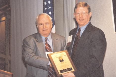 Bar Leaders Honored at 38th Annual CCBL Seminar (Continued from Page 1) (from left) John W. (Jack) Flannery receives the Gilbert Nurick Award from CCBL President Samuel D. Miller III.