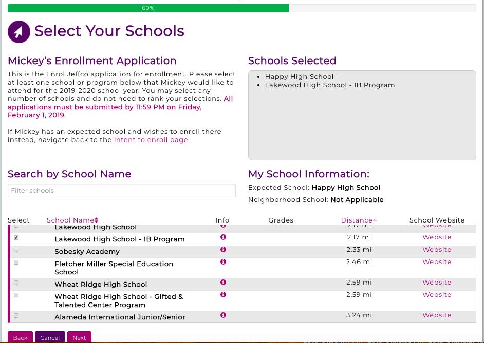 School Selection - Families will be able to apply to any programs their student is eligible for