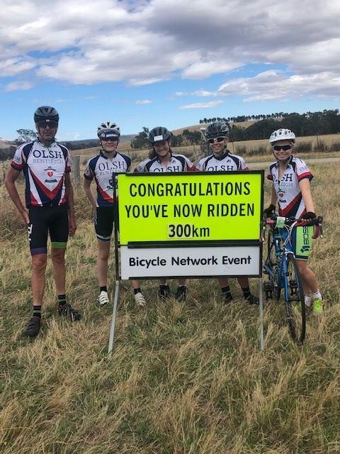 Team successfully completed the Great Vic Bike Ride camping