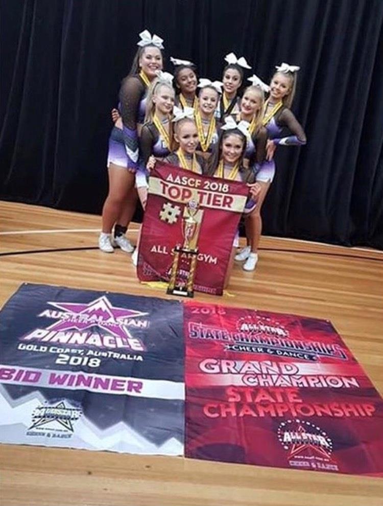 9 Sport News Congratulations to Year 8 student, Amelia Braldey, who took home some incredible achievements in Term 4 Cheerleading with her team the Bullets Allstars.