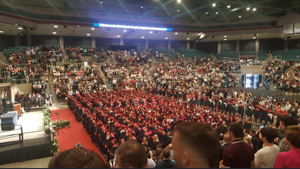 Answer: Approximately 42,000 people attended Katy ISD graduations
