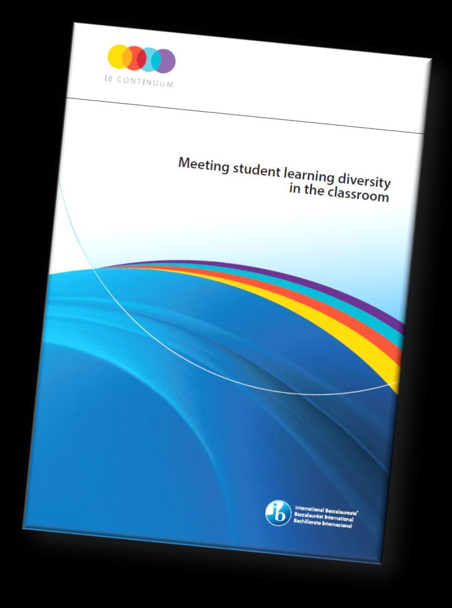 Meeting student learning diversity in the classroom (2013) Identifies specific learning