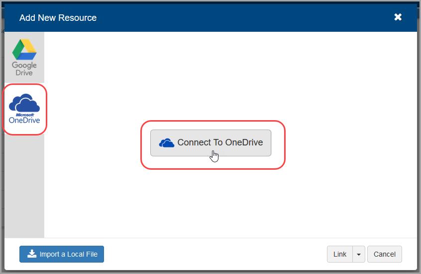 File Uploads 2. Click Connect to OneDrive. 3. On the new window that opens, log in to your Microsoft OneDrive account with your username and password.