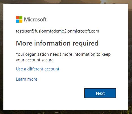 A message window stating that more information is required is displayed.