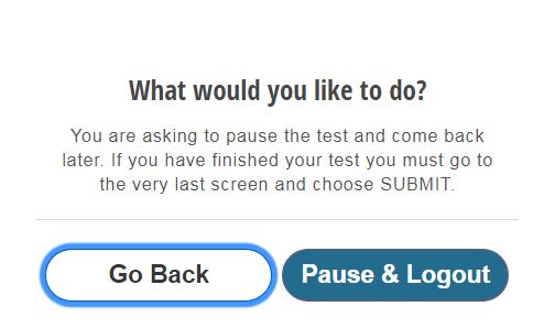 Pausing the Test