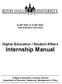 Higher Education / Student Affairs Internship Manual