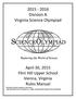 Division A Virginia Science Olympiad