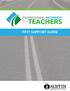 PROFESSIONAL PATHWAYS. for TEACHERS. PPf T SUPPORT GUIDE