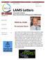 LAMS Letters. FROM the CHAIR: By Laurence Gavin. A Newsletter of NCLA s Library Administration & Management (LAMS) Section