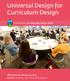 Universal Design for Curriculum Design