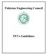 Pakistan Engineering Council. PEVs Guidelines