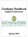 Graduate Handbook English Department