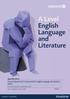 A Level English Language and Literature