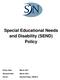 Special Educational Needs and Disability (SEND) Policy