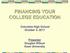 FINANCING YOUR COLLEGE EDUCATION