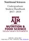 Nutritional Sciences. Undergraduate Student Handbook TAMU Cater Mattil College Station, TX