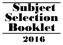 Subject Selection Booklet