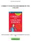 CORRECT YOUR ENGLISH ERRORS BY TIM COLLINS DOWNLOAD EBOOK : CORRECT YOUR ENGLISH ERRORS BY TIM COLLINS PDF