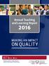 Annual Teaching and Learning Report MAKING AN IMPACT ON QUALITY.