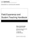 Field Experience and Student Teaching Handbook